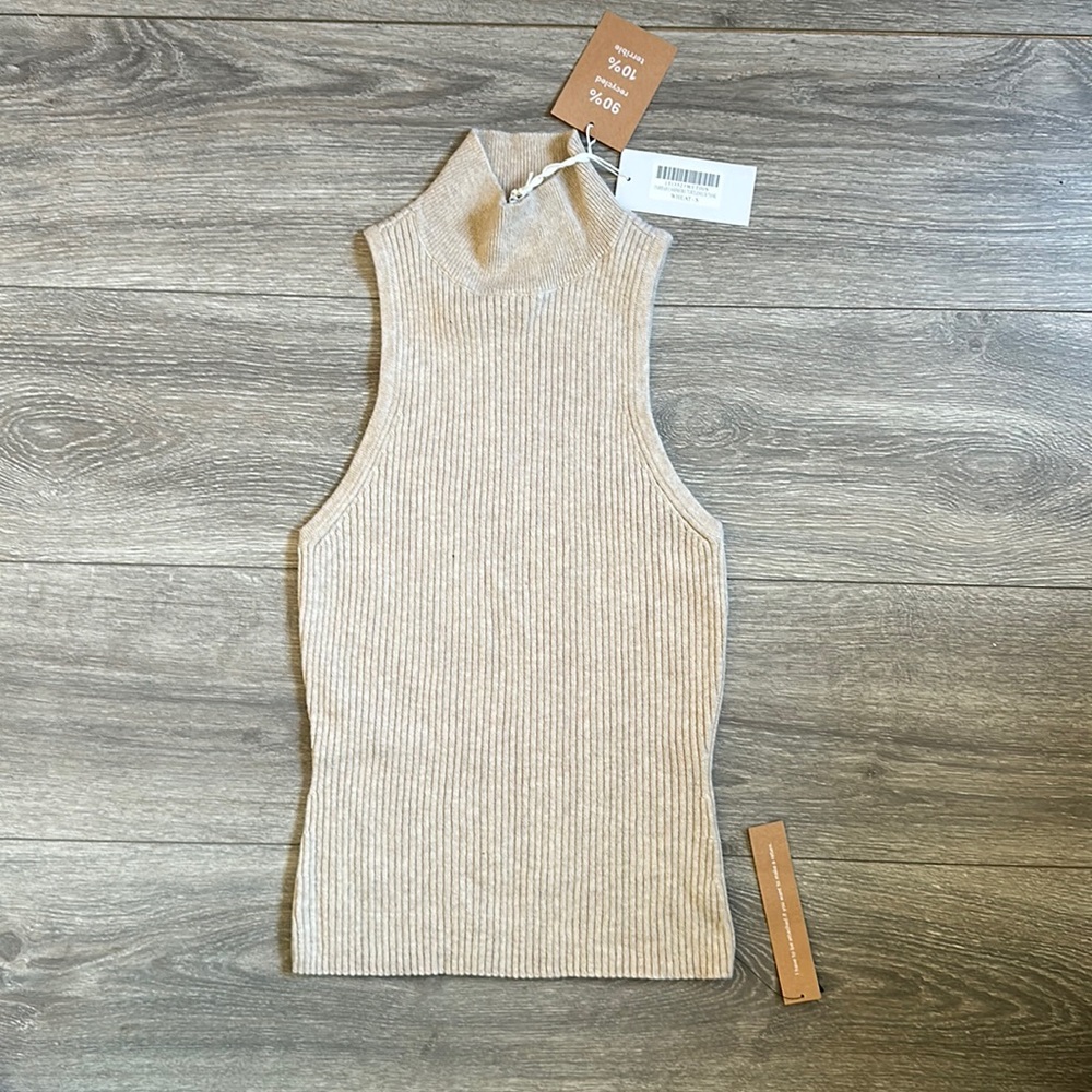 Reformation Farrah Cashmere Turtleneck Tank